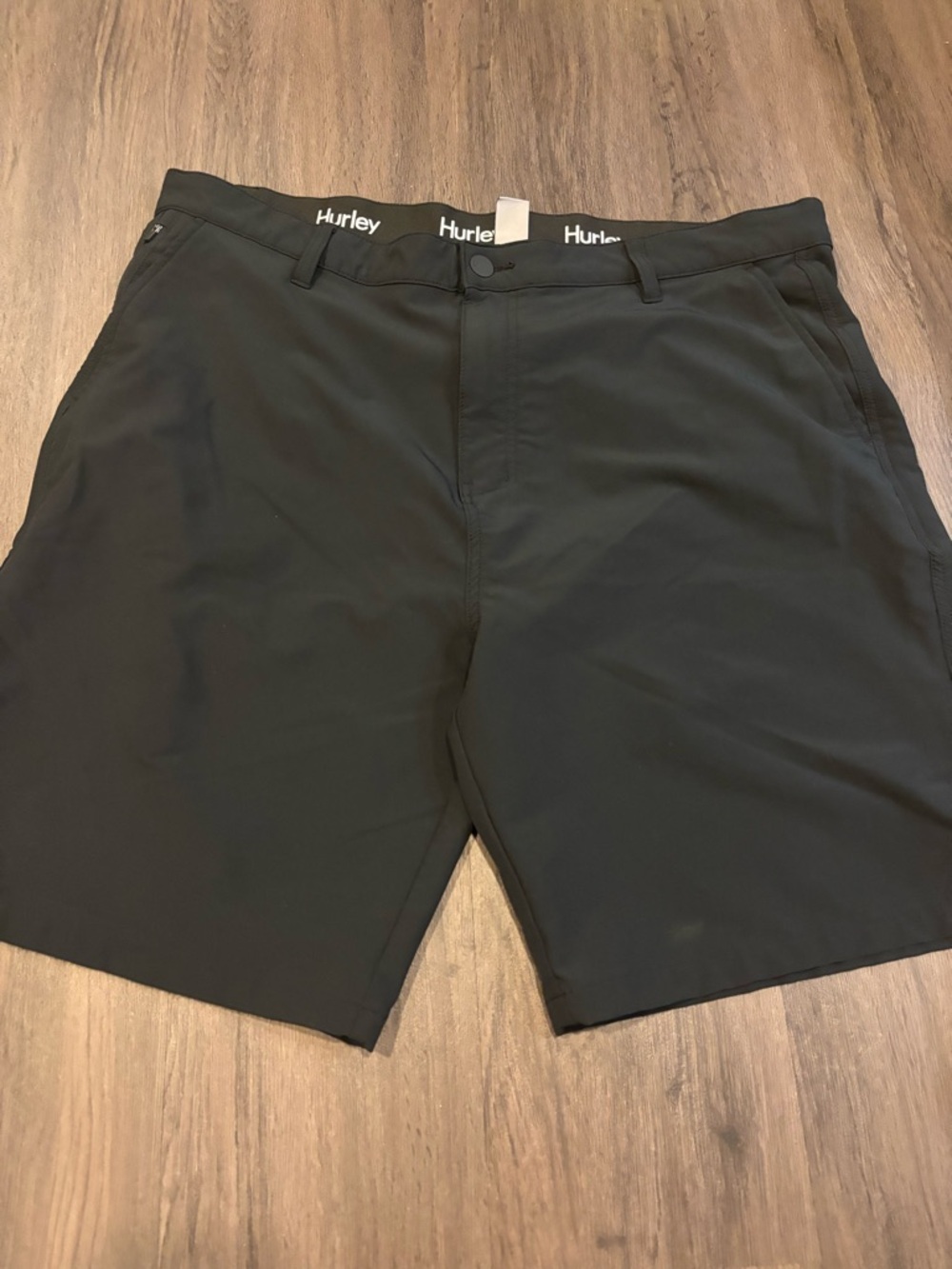 Hurley Black Men's Hybrid Shorts with Logo Waistband